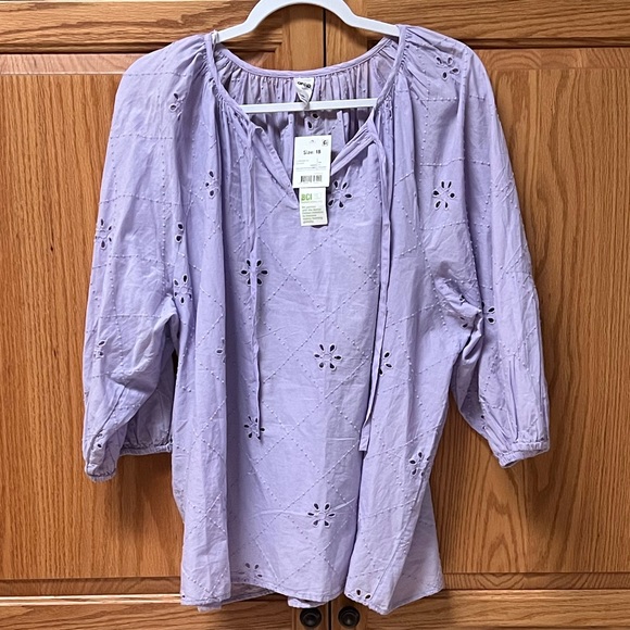 Anko Lilac Eyelet Women's Blouse, NWT, Size 18 - Picture 1 of 6